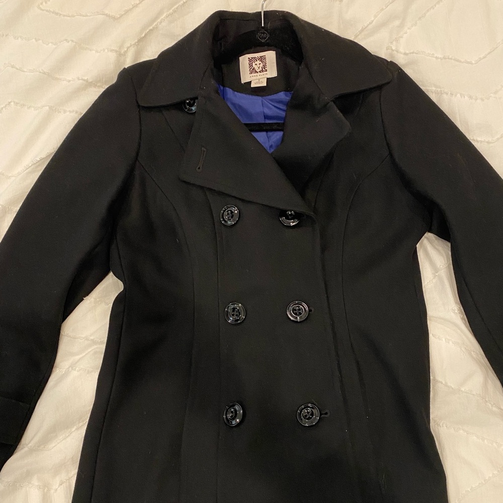 Anne Klein double breasted wool pea coat